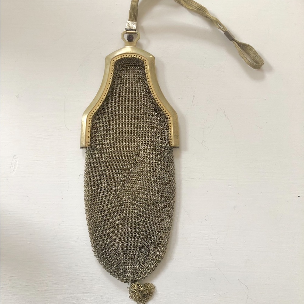 Antique Victorian Micro Metal Chain Purse - Excellent Condition, Rare